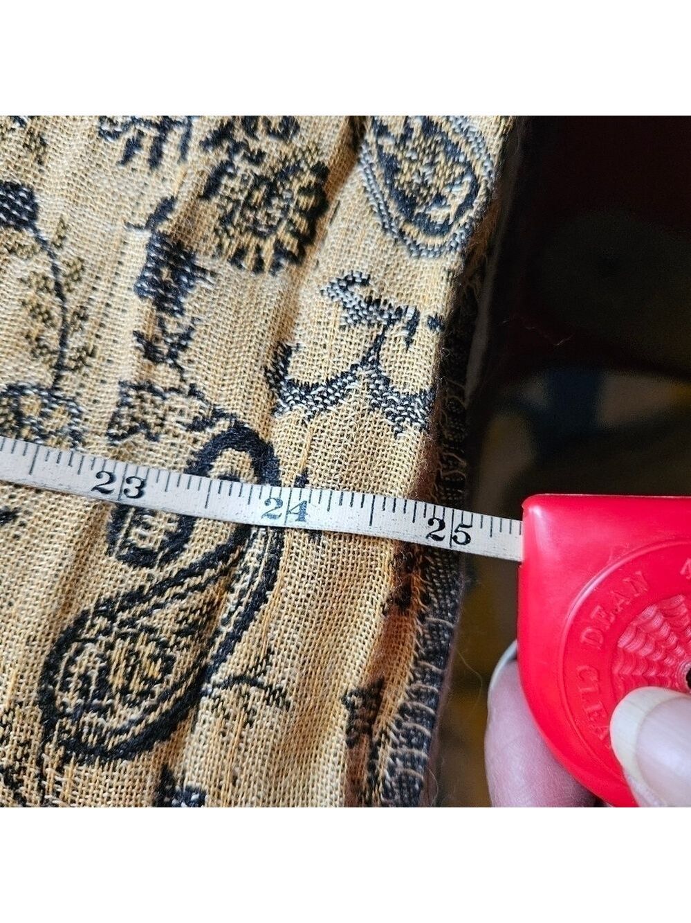 Paisley Butter Yellow and Black Shawl - Picture 8 of 8